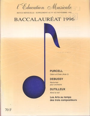 n° 422 novembre 1995 - suplément BAC 1995